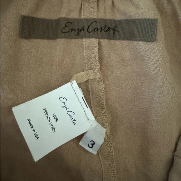 Enzo Costa Easy Pants French Linen Lightweight Summer Women’s size 3 Medium - Picture 11 of 16